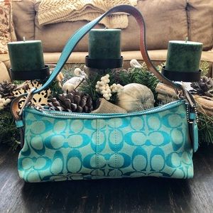 Blue Cloth Coach Purse
